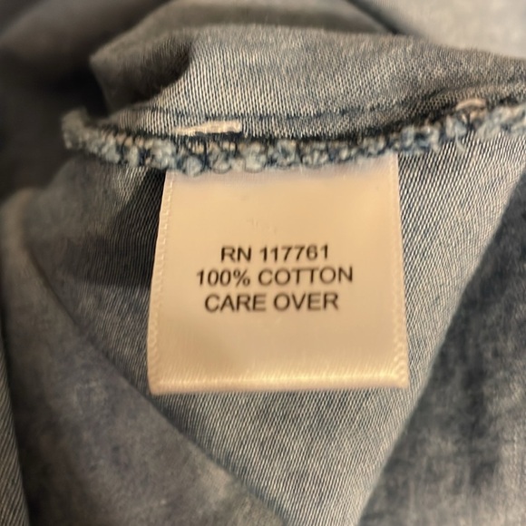 Speed limit women large 12 14 dress mini Blue Denim Jean cut out sides fit flare - Picture 9 of 10